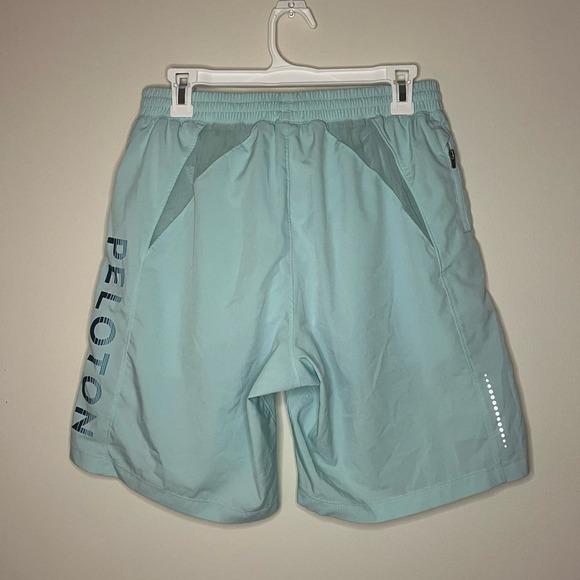 Men’s Peloton x Solfire Mint Green Blue Accelerate Athletic Shorts - Picture 3 of 10